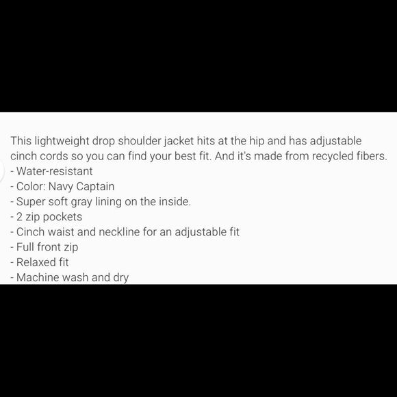 EUC Athleta Navy Blue Chill Bomber Sporty Jacket - Picture 5 of 15